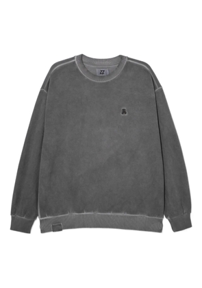 izzue logo-appliqué cotton sweatshirt - Grey
