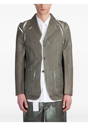 Comme Des Garçons Shirt contrasting-detailed blazer - Green