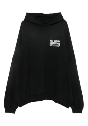 Willy Chavarria graphic-print hoodie - Black