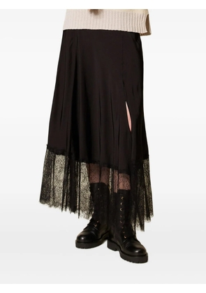TWINSET lace-trimmed maxi skirt - Black