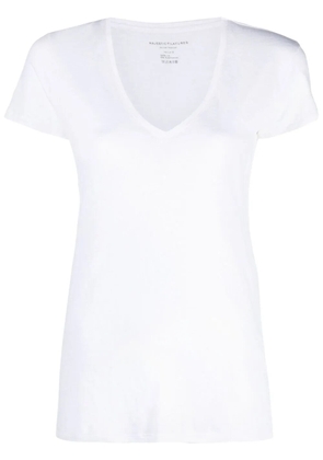 Majestic Filatures scoop neck linen-blend T-shirt - White