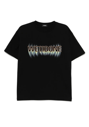 We11done logo-print T-shirt - Black