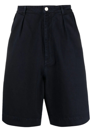 Raf Simons pleat-detail cotton Bermuda shorts - Blue