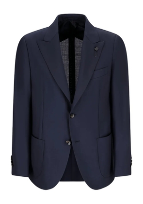 Lardini single-breasted patch-pocket jacket - Blue