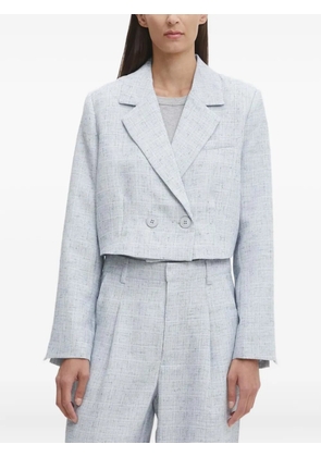 Gestuz double-breasted button top - Blue