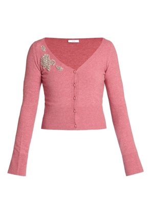 ERDEM embellished V-neck cardigan - Pink