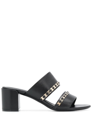 Ferragamo 60mm Vara chain sandals - Black