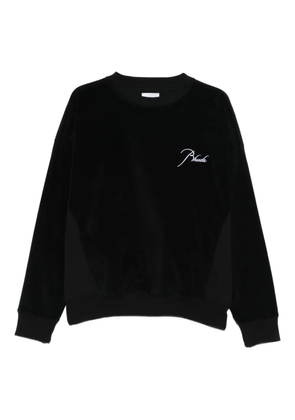RHUDE logo-embroidery sweatshirt - Black