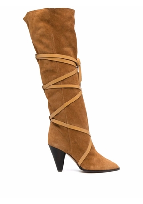 ISABEL MARANT lace-up suede boots - Neutrals