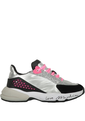 Love Moschino colour-block sneakers - Silver