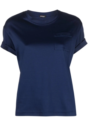 Kiton patch-pocket cotton T-shirt - Blue