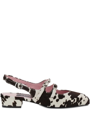 Carel Paris 25mm Peche slingback flats - Brown