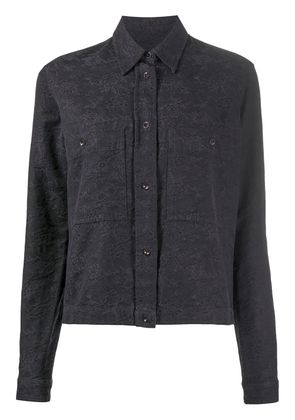 YMC floral jacquard cotton shirt - Blue