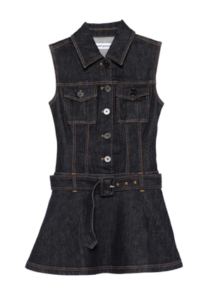 Self-Portrait belted denim mini dress - Blue