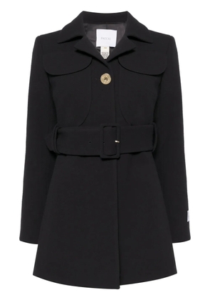 Patou belted virgin-wool coat - Black