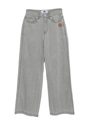 CHOCOOLATE logo patch jeans - Grey