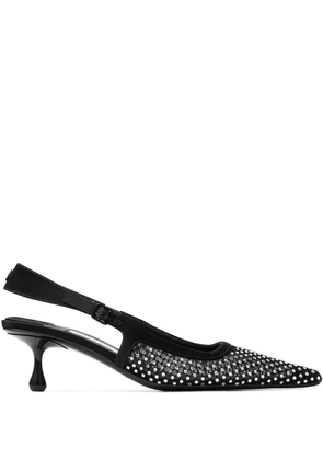 Jimmy Choo 50mm Amel crystal-embellished pumps - Black