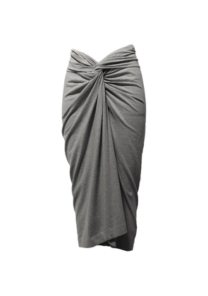Dries Van Noten Pre-Owned twist-front midi skirt - Grey
