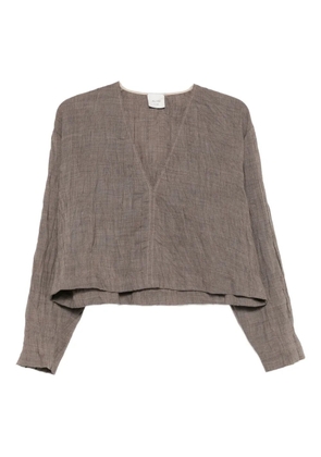 Alysi v-neck blouse - Grey
