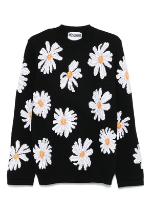 Moschino sunflower-jacquard sweater - Black