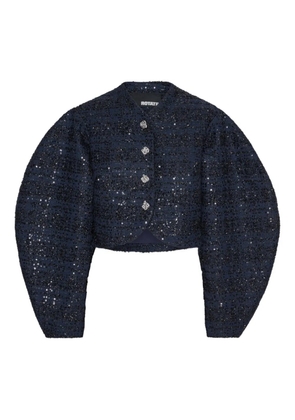 ROTATE BIRGER CHRISTENSEN sequin-embellished puff-sleeve jacket - Blue