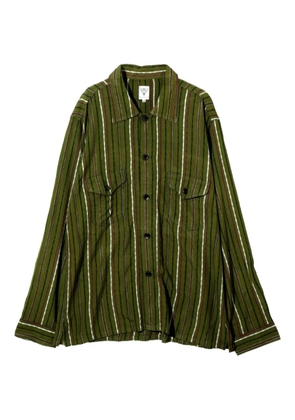 SOUTH2 WEST8 striped pocket shirt - Green