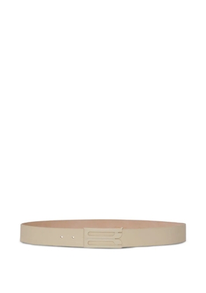 Victoria Beckham Jumbo Frame leather belt - Neutrals