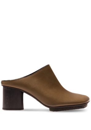 Uma Wang mid-heel leather mules - Green
