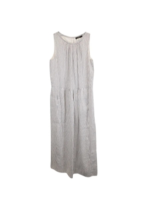 Max Mara striped sleeveless maxi dress - White