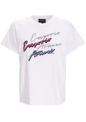 Emporio Armani logo-print cotton T-shirt - White
