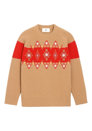 AMI Paris Holiday Capsule wool sweater - Neutrals