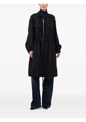 Plan C drawstring-fastening parka - Black