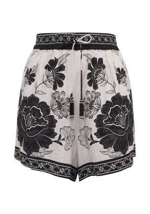 FARM Rio floral drawstring shorts - Neutrals
