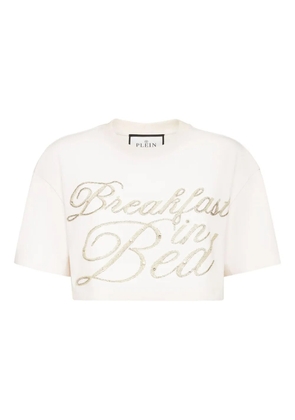 Philipp Plein crystal-embellished T-shirt - White