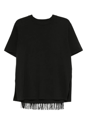 Sportmax fringe-detail T-shirt - Black