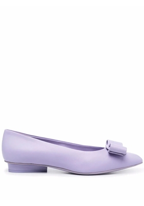 Ferragamo Viva bow ballerina shoes - Purple