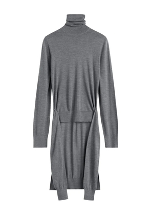 TOTEME turtleneck belted midi dress - Grey