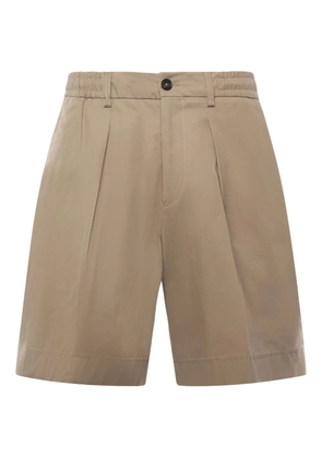 BE ABLE pleated cotton shorts - Neutrals