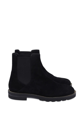 Stuart Weitzman suede elastic-panels chelsea boots - Black