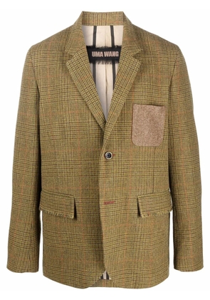 Uma Wang checked wool blazer - Yellow