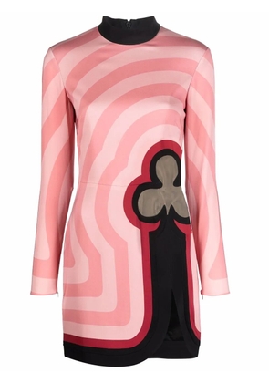 Casablanca Club-print graphic-print mini dress - Pink