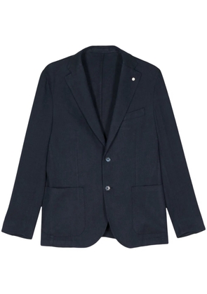 LUIGI BIANCHI MANTOVA herringbone blazer - Blue
