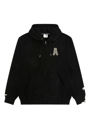 AAPE BY *A BATHING APE® appliqué zip-up hoodie - Black