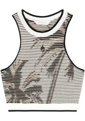 Palm Angels palms-jacquard crop top - Black
