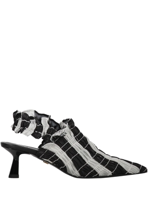 Amy Crookes 50mm striped pumps - Black