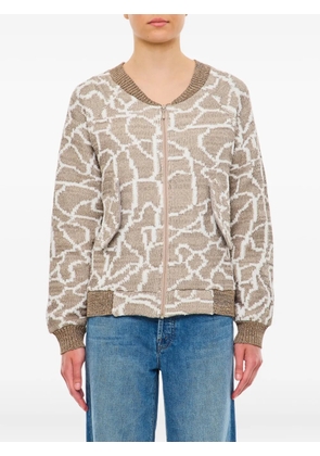 VITELLI patterned zip-front cardigan - Neutrals