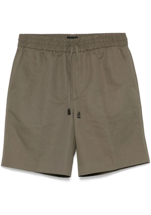 Brioni slub-texture shorts - Green