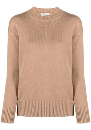 'S Max Mara round-neck wool-blend jumper - Brown
