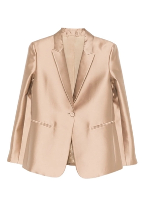 Alberta Ferretti buttoned peak-lapel jacket - Neutrals