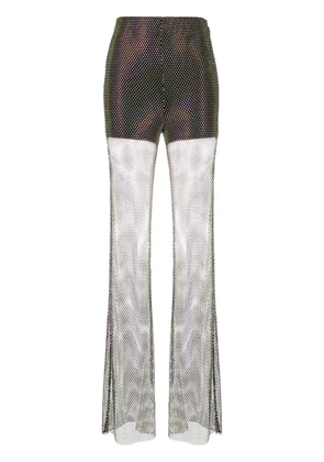 ROTATE BIRGER CHRISTENSEN crystal-embellished sheer trousers - Black